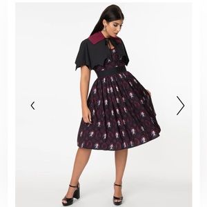 Universal Monsters x Unique Vintage Draculette Swing Dress with cape